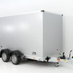 Vezeko Koffer-Absenkanhänger 157x344cm Höhe: 190cm 2,7t | Silber-Neu