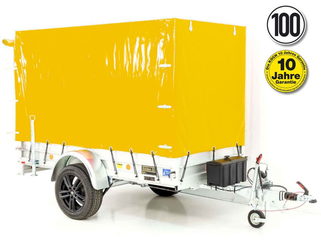 ‚-Anhänger „Edition 35“ 125x250cm 1300kg | Typ 4.13 | Hochplane 160cm Gelb-Neu