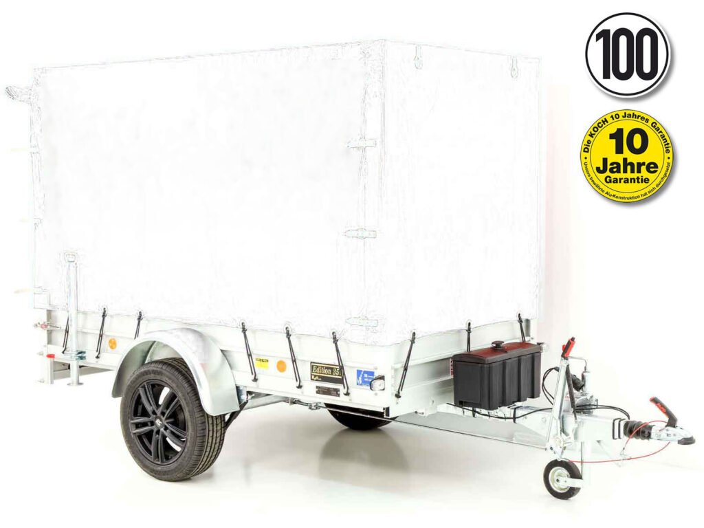 ‚-Anhänger „Edition 35“ 125x250cm 1300kg | Typ 4.13 | Hochplane 160cm Weiß-Neu